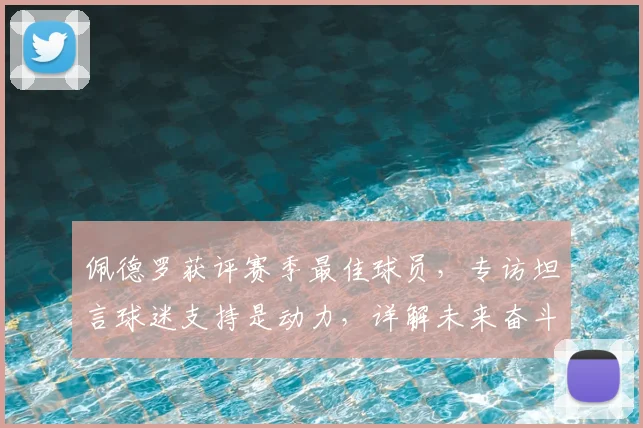 佩德罗获评赛季最佳球员，专访坦言球迷支持是动力，详解未来奋斗计划